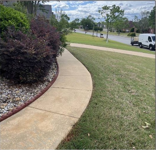 After pressure washing