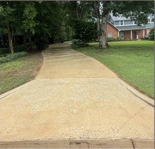 Recent pressure washing job