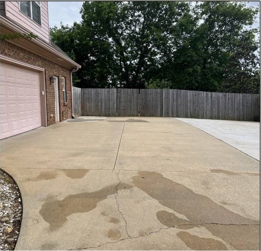 After pressure washing