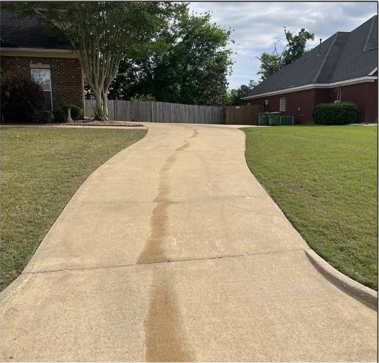 After pressure washing