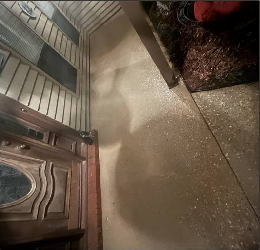 After pressure washing