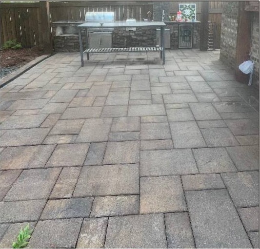 After pressure washing