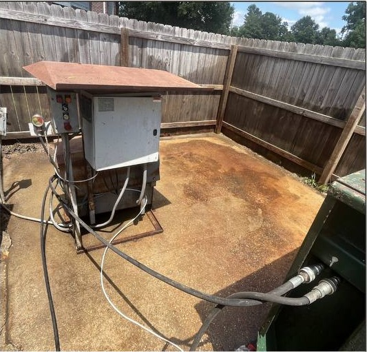 After pressure washing