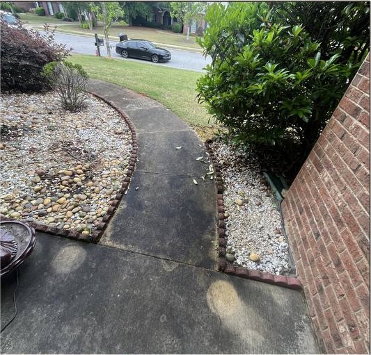 Before pressure washing