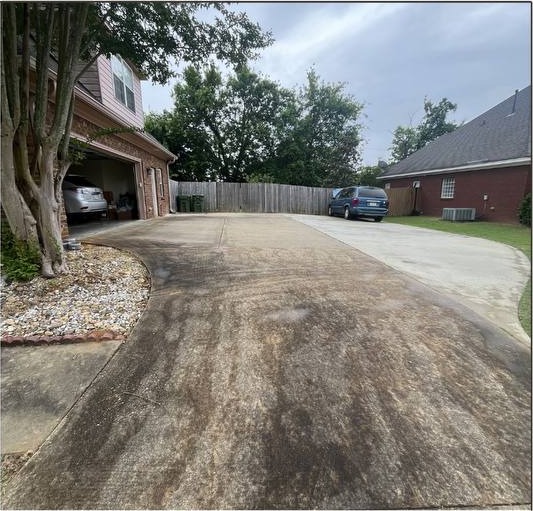 Before pressure washing