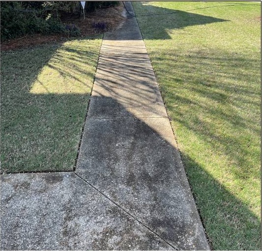 Before pressure washing