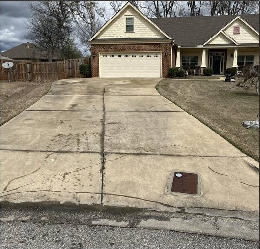 Before pressure washing