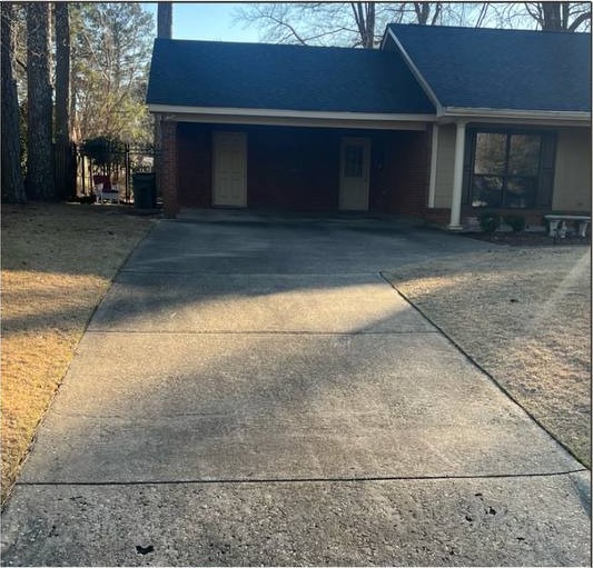 Before pressure washing