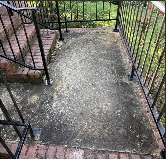Before pressure washing